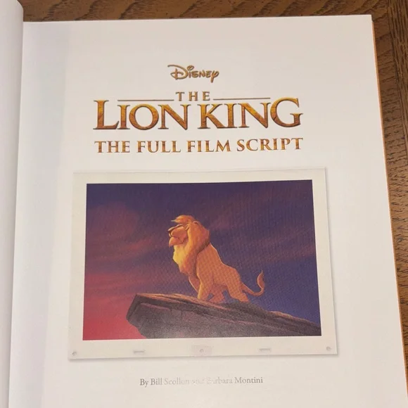 Rare Disney The Lion King The Full Film Script Hardcover Book - Picture 6 of 13